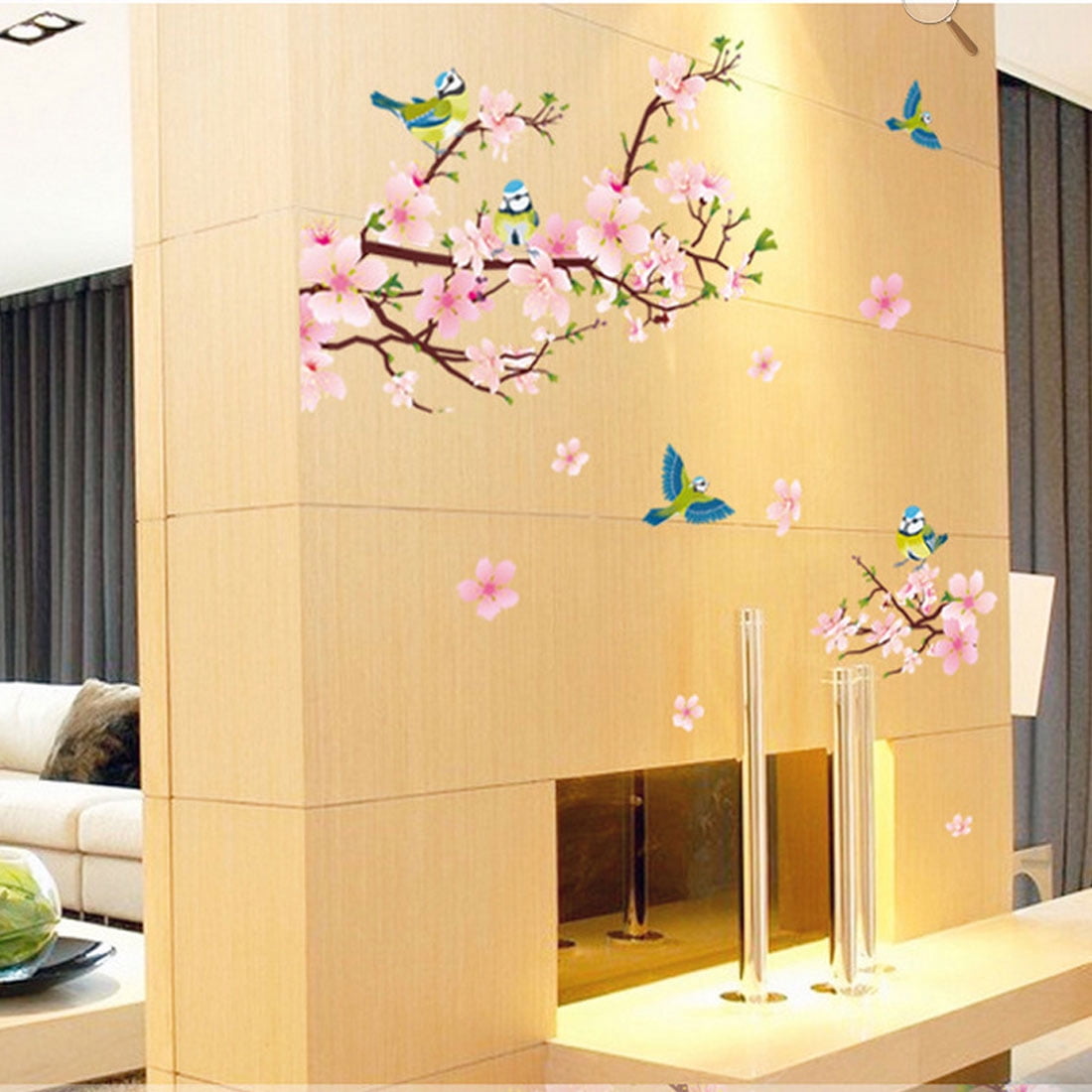 Unique Bargains Flower Household Transfer Film Wall Sticker 27.6" x 19.7" Multicolor