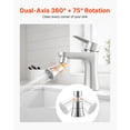 thumbnail image 3 of VEVOR 360° Rotating Faucet Aerator,5-Function 5-Flow Sink Sprayer Attachment,Bathroom Faucet Extender Head Replacement for 15/16inch Female Thread with Adapter & 55/64 inch Male, 3 of 9
