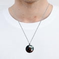 thumbnail image 5 of Halloween Castle Glass Design Circular Pendant Necklace - Stylish Women's Fashion Jewelry by XYZ Brand, 5 of 5