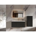 thumbnail image 3 of CITTANEO 36" Mid Century Bathroom Vanity with Sink, Modern Bathroom Cabinet with Push-Open Drawer, Brushed Black Oak, 3 of 8
