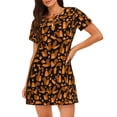 thumbnail image 1 of Fotbe Cute Squirrel Bata de Dormir para Mujer con Estampado, Camisón de Algodón de Manga Corta, Ropa de Dormir Casual, 1 of 6