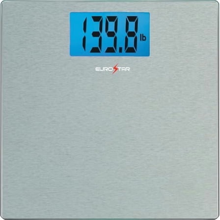 EUROSTAR Digital Bathroom Scale, Silver