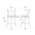 thumbnail image 4 of Boraam Palmetto Counter Height Swivel Counter Stool in Chestnut, 4 of 11