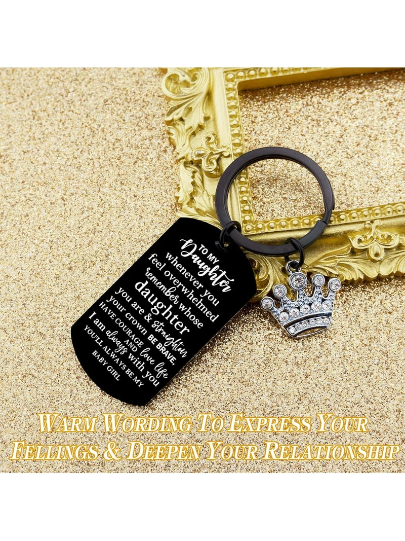 Daughter Gifts From Mom Dad To My Badass Daughter Keychain