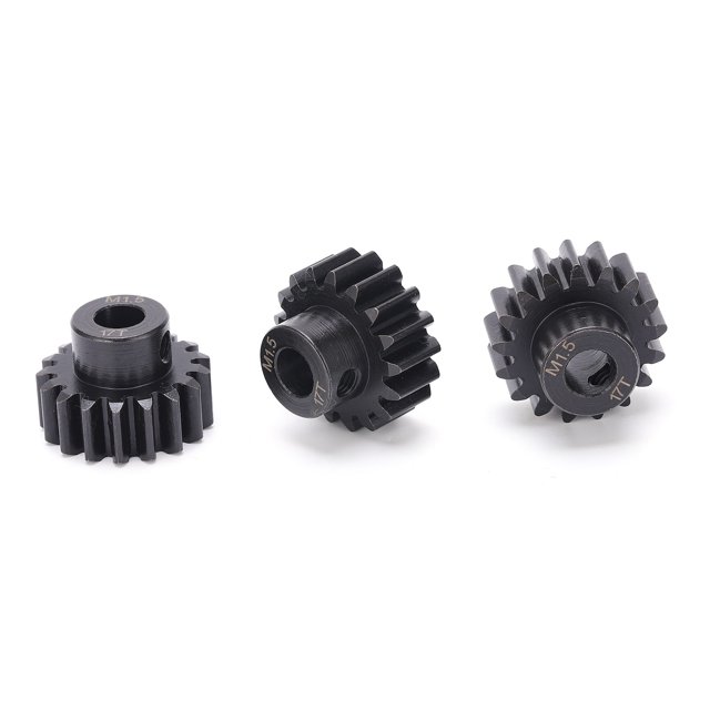 Engranaje De Piñón M1.5 3 Uds M1.5 Engranaje De Acero Piñón Motor Engranaje 17T 8mm Eje Para 1/6 1/5 RC Coche Motor Sin Escobillas Amonsee M1.5 8mm Motor Gear