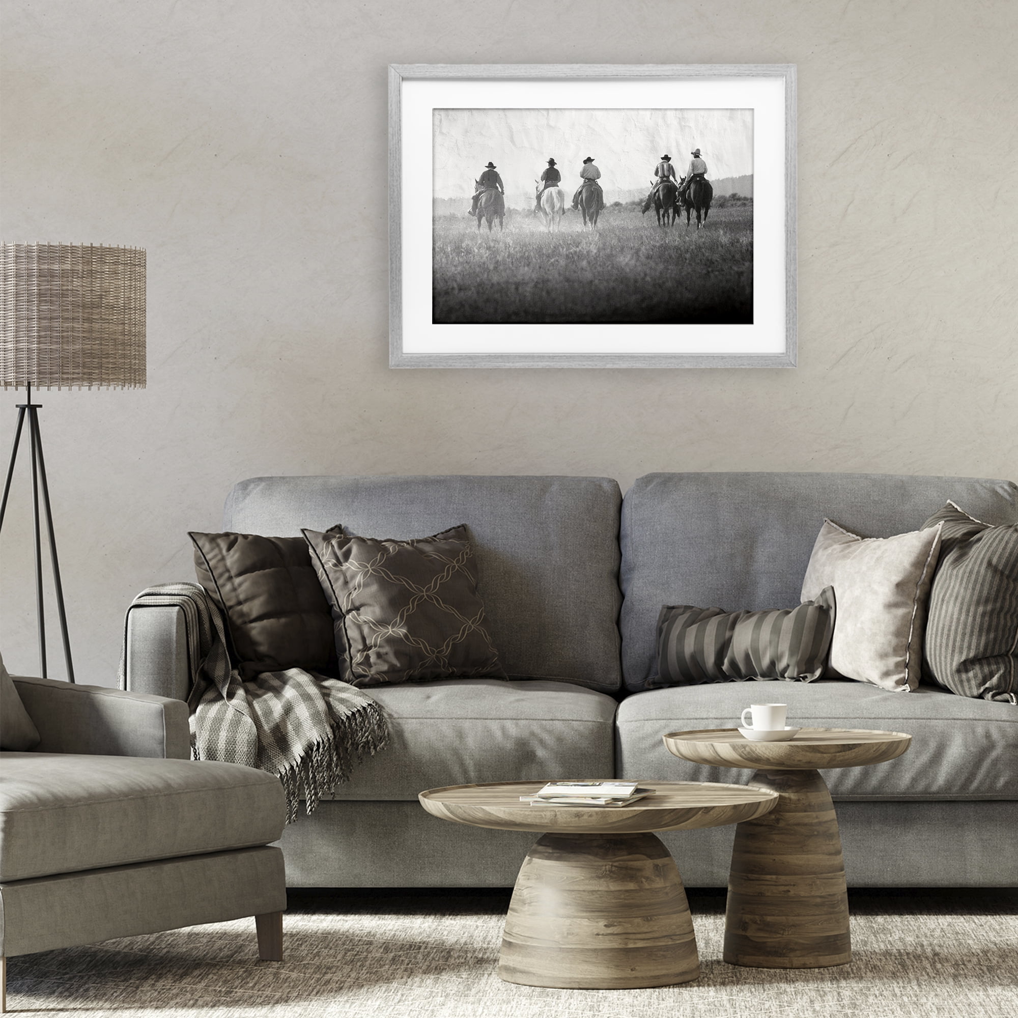 Stupell Industries Riding Toward The Horizon Gray Framed Print Under Glass, design by Superstock