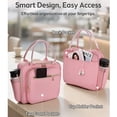thumbnail image 2 of Large Bible Tote Bags with Bible Cover Case for Women, Quilted Carrying Case with Handles Shoulder Strap, Bible Study Supplies Accessories Christian Gifts for Women Mom Teacher (Pink), 2 of 8