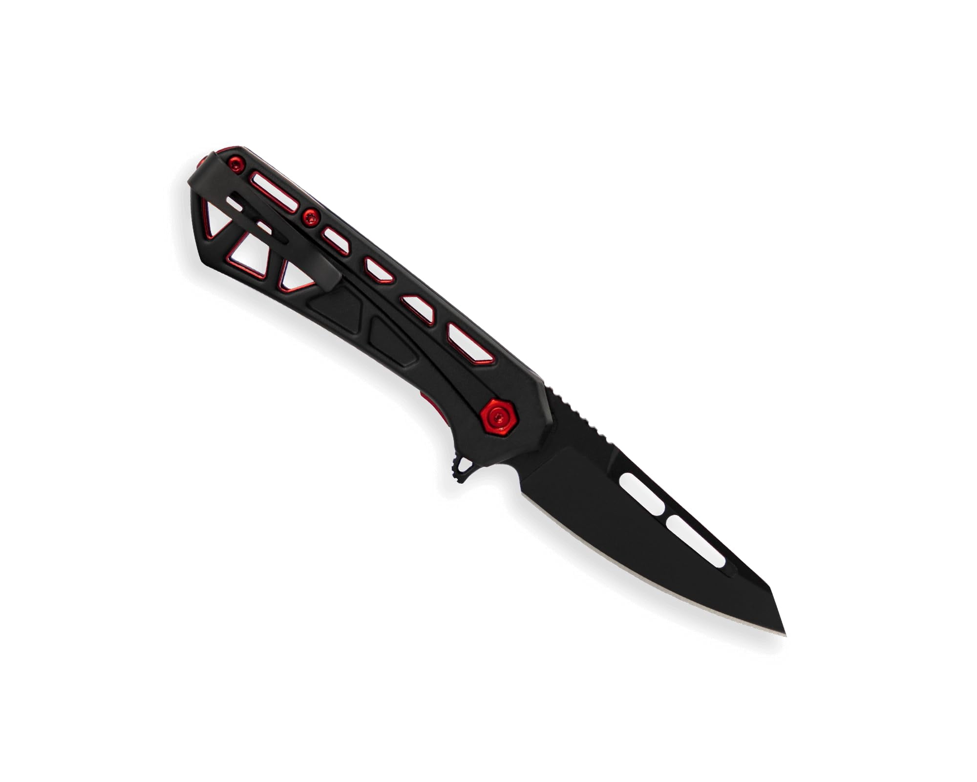 Buck Knives 813 Mini Trace Ops Folding EDC Knife, 2.43” Pocket Knife Blade, Black/Red, 1.75 oz