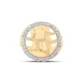 thumbnail image 2 of 10kt Yellow Gold Mens Round Diamond Nugget Circle Ring 3/4 Cttw, 2 of 4