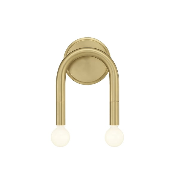 Trade Winds Darcy 2-Light Wall Sconce in Natural Brass