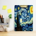 thumbnail image 5 of Acrylic Clipboards with Low Profile Clip, A4 Standard Size 9" x 12.5" File Holder for Writing Drawing, Clip Boards for Doctors Offices, Starry Night Van Gogh Gifts, 5 of 7