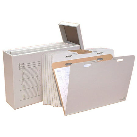 Advanced Organizing Systems Vertical Flat File System Filing Box (Set of