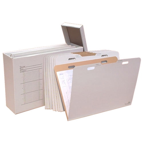 Advanced Organizing Systems Vertical Flat File System Filing Box (Set