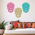 thumbnail image 2 of Day of the Dead Sugar Skull Metal Wall Art– Handcrafted Steel Décor for Día de los Muertos– Indoor/Outdoor Rust-Resistant Wall Hanging– Vibrant Mexican Sugar Skull Design, 4 Sizes & 8 Colors (B-12), 2 of 4
