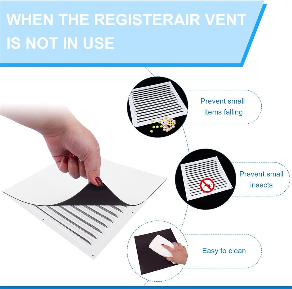 NOGIS Square Magnetic Vent Covers, 14" x 14" (1 Pack), Extra Strong Magnets, Fits Steel Vents Only, Complete Seal, Air Vent/Register Covers for Home Ceiling, Wall, HVAC, AC, and Heater Vents