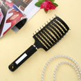 thumbnail image 4 of Professional Ribs Comb Women Wet Massage Styling Tool Hairbrush(Black), 4 of 6