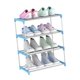 thumbnail image 1 of Bearachild Zapatero de 4 niveles, organizador de zapatos de acero inoxidable multicapa, estante de almacenamiento para puerta de entrada, azul Almacenamiento y organización del hogar azul 4 capas Bearachild HA003484-06, 1 of 6