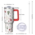 thumbnail image 2 of White Christmas Reindeer Pattern Tumbler with Handle and Lid,40oz Double Wall Vacuum Insulated Tumbler,Cups Gift for Women and Men, 2 of 7