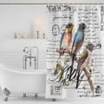 thumbnail image 4 of Country Birds Waterproof Fabric Shower Curtain,Envelope Postmark Farmhouse Botancial Waterproof Fabric Shower Curtain for Bathroom Curtains Bathtubs Hotel Shower Curtains with 12 Hooks Small 36x72in, 4 of 8