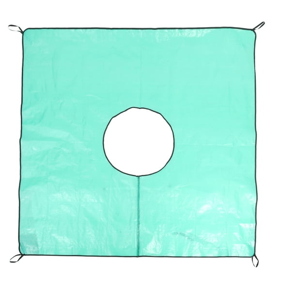 SHISUYAN Garden Tree Pruning Tarp Waterproof Yard Tarp With 60cm Center Hole For Tree Trimming Garden Work And Leaf Collection Heavy Duty Landscape Tarp (200x200cm)