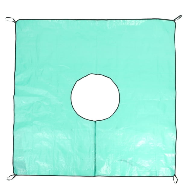 Garden Tree Pruning Tarp Waterproof Yard Tarp With 60cm Center Hole For Tree Trimming Garden Work And Leaf Collection Heavy Duty Landscape Tarp (200x200cm)