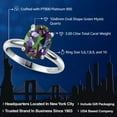 thumbnail image 2 of Gem Stone King PLAT-900 Platinum Green Mystic Quartz Engagement Ring for Women | 3.00 Cttw | Oval 10X8MM | Gemstone Birthstone | Size 8, 2 of 6