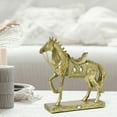 thumbnail image 6 of TISHITA Horse Statue Horse Figurine Collection Creative Resin Horse Ornament Horse Sculpture for Home Bookcase Furniture Table Office Gold, 6 of 8