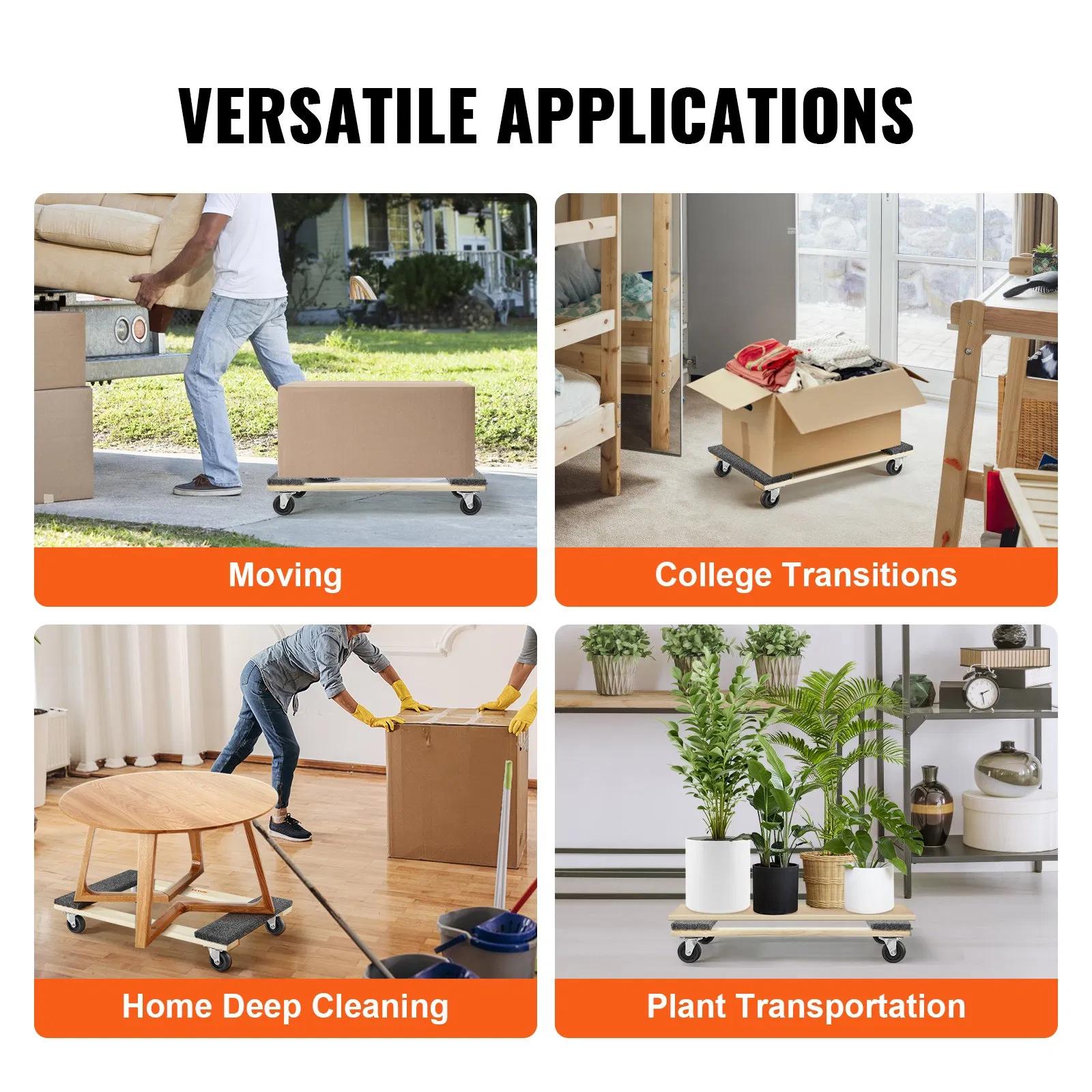 Furniture Dolly, 1000 lbs Load Capacity, Heavy Duty Hardwood Furniture Moving Dolly, Mover's Dolly, Moving Cart with Wheels for Heavy Furniture Home Cleaning
