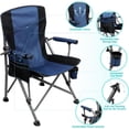 thumbnail image 5 of Camping Chair for Adults 2 Pack Heavy Duty Outdoor Patio Lawn Chairs Portable Support 350 LBS High Back Padded Oxford with Armrests, Storage Bag, Cup Holder, for Outside Fishing, Camping, 2PCS, 5 of 7