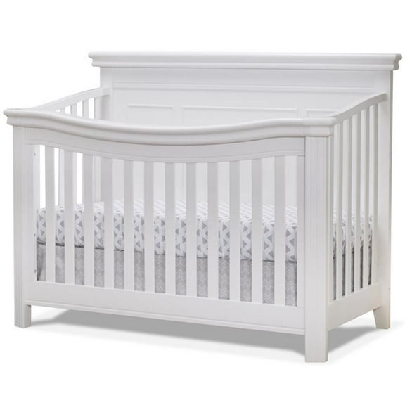 Sorelle Finley Lux Flat Top Wooden Convertible Crib in White