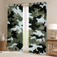 thumbnail image 2 of jejeloiu Western Farmhouse Camo Black Out Curtains,Green Black Camouflage Curtains Pack of 2 (42x63 Each) For Teens, 2 of 6