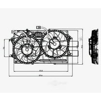 Dual Radiator and Condenser Fan Assembly Fits select: 2003-2004 FORD FOCUS
