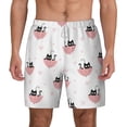 thumbnail image 2 of Picia Umbrella Cat pattern Mens Swim Trunks with Compression Liner Stretch Beach Shorts Quick Dry with Zipper Pockets No-Chafing Board Shorts-X-Large, 2 of 9