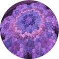 thumbnail image 1 of Ahgly Company Machine Washable Indoor Round Transitional Purple Area Rugs, 8' Round, 1 of 7