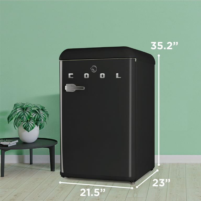 Commercial Cool CCRR4LB Retro 4 Cubic Feet cu. ft. Freestanding Mini Fridge  with Freezer 
