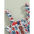 thumbnail image 5 of Bagilaanoe 4th of July Newborn Baby Girl Rompers Flag Print Sleeveless Bodysuit 6M 12M 18M 24M Infant Summer One Piece Short Jumpsuit for Independence Day, 5 of 9