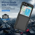 thumbnail image 5 of Dteck for Samsung Galaxy Z Flip 5 Case with Back Screen Protector, Heavy Duty Hybrid Shockproof Rugged Protective Phone Cover with Hinge Protection for Samsung Galaxy Z Flip5 5G,Black, 5 of 7