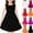 Orange, variant on Zwiiyzr 4-14Y Little Girls Summer Dress Solid Color Sleeveless Swing Sundress Kids Casual Floral A-Line Dress Black