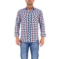 thumbnail image 1 of Camisa Vaquera Wrangler Hombre Manga Larga G04 azul EEG, 1 of 6