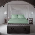 thumbnail image 2 of Full Bed Sheets | Microfiber Bed Sheet Set | Soft, Wrinkle Resistant & Fade Stain Resistant Bedding | Set of 4 Pieces – 1 Flat Sheet, 1 Deep Pocket Fitted Sheet, 2 Pillowcases – Full, Light Green, 2 of 11