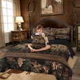 thumbnail image 5 of Erosebridal 7 Piece Camo Mallard Duck Comforter Set With Sheets Men Rustic Farmhouse Cabin Bed In A Bag Queen,Hunting Woodland Duck Bedding Set Country Wood Board Animal Bed Set, 5 of 7