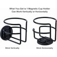 thumbnail image 2 of Strong Magnetic Cup Holder, Fully Covered Anti Drop Drink Holder, Horizontal or Vertical Mount on Metal Surface, Portable Magnet Bottle Holder for School Bus Tractor Truck Mower Refrigerator 2 Pack, 2 of 10