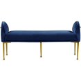 thumbnail image 3 of Meridian Furniture Owen 20"H Contemporary Velvet Bench in Navy, 3 of 6