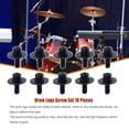 thumbnail image 4 of Paquete de 10 tornillos de orejetas de tambor, instrumento Musical de percusión portátil de Metal, Hardware reemplazable portátil, piezas de Accesorios para instrumentos musicales Negro WC23 Soidarity OD026149-01, 4 of 6