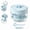 Blue, variant on 3 in 1 Retainer Cleaner Case Denture Bath Case No-Leak Retainer Case with Lid Denture Container Cups for Soaking Full & Partial Dentures for Home Travel