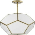 thumbnail image 2 of Latham Collection 18 in. Three-Light Vintage Brass Contemporary Flush Mount, 2 of 5