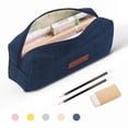 thumbnail image 2 of Big Capacity Pencil Case Stationery with Zipper Office Stationery Organizer Big Capacity Pencil Pen Case Aesthetic Supply for Girls Adults School Supplies for Executive Fountain Pens, Ballpoint Pens, 2 of 8