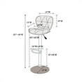 thumbnail image 3 of Poundex Tabouret de Bar Pivotant Réglable en Similicuir Capitonné 43 Pouces Noir (Ensemble de 2), 3 of 8