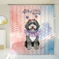 thumbnail image 3 of 4th of July Portuguese Water Dog Celebrates Independence Day Shower Curtain PWD Portie Fishing Dog Lover Waterproof Bathroom Bathtub Curtain - 12010, 3 of 5