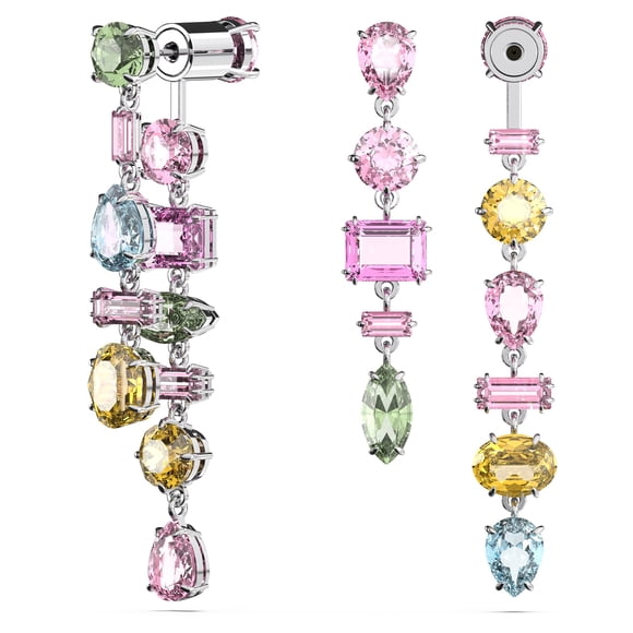 Pendientes Swarovski Gema Drop asimétricos multicolores